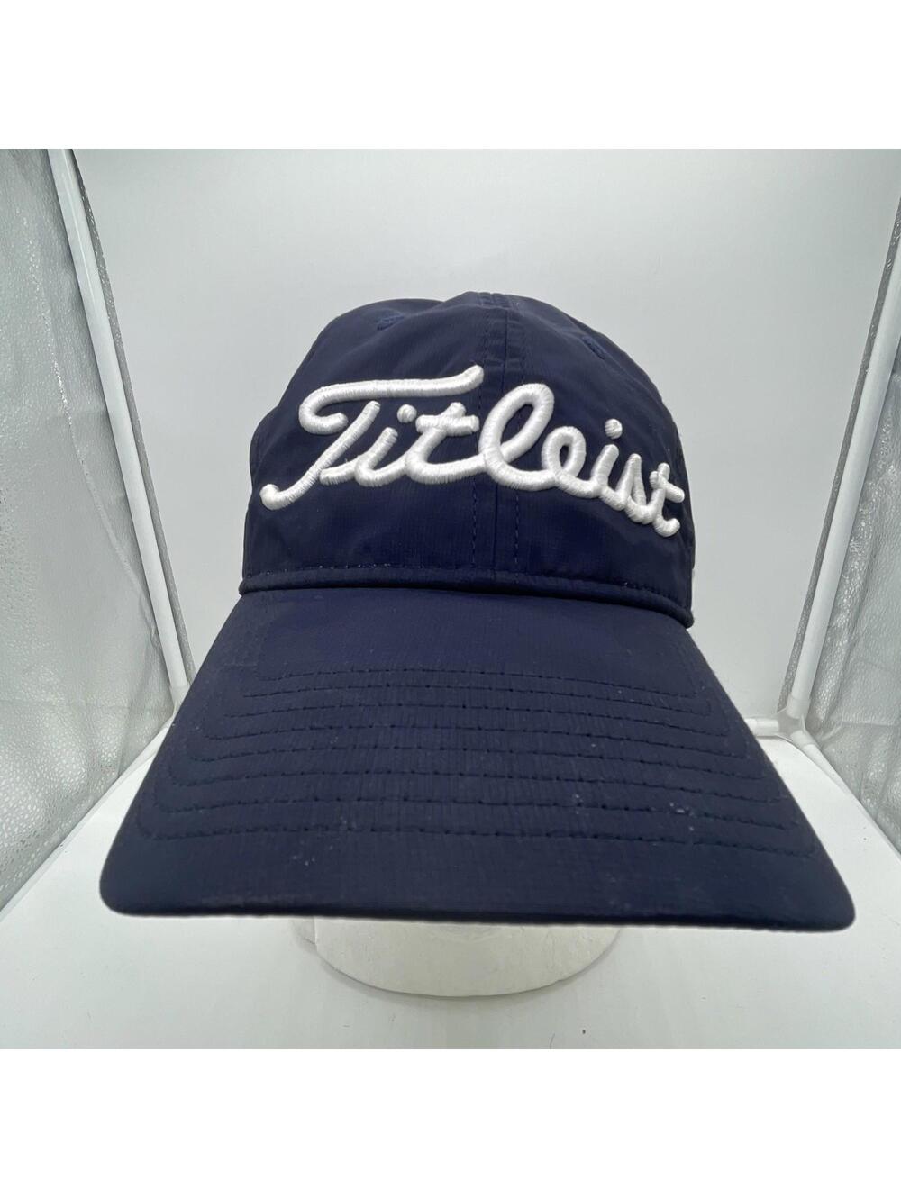 Titleist FootJoy ProV1 Golf Hat Cap Navy Blue Adjustable White Embroidered